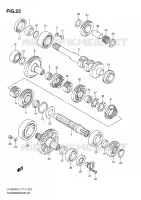 TRANSMISSION (2) for Suzuki KINGQUAD 500 2011