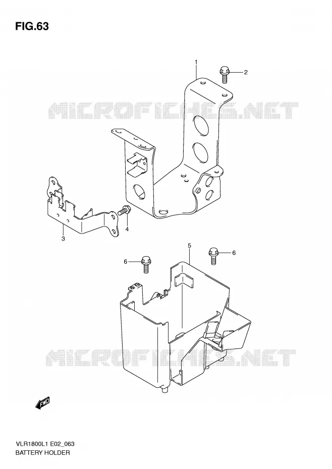 BATTERY HOLDER Suzuki MOTO 1800 INTRUDER 2011  VLR1800L1(E2)