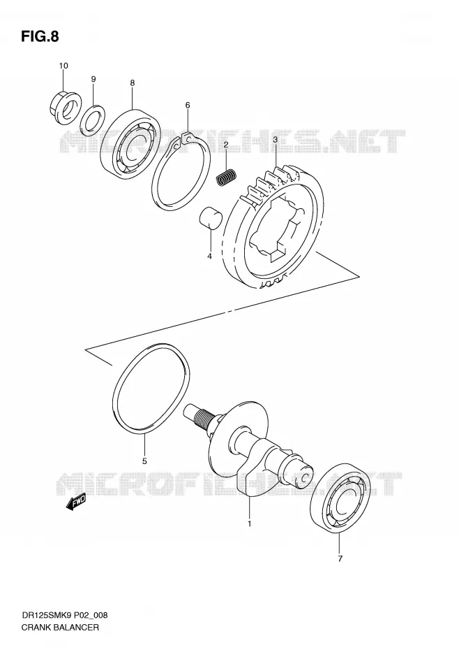CRANK BALANCER Suzuki MOTO 125 DR 2010  DR125SML0