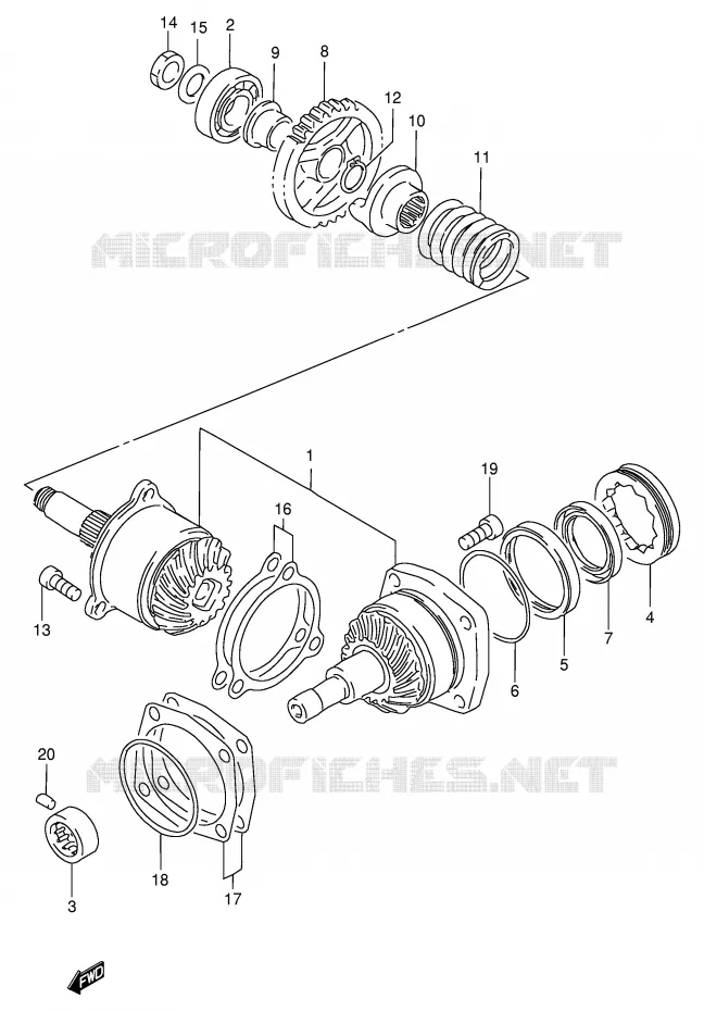 DRIVESHAFT Suzuki MOTO 600 INTRUDER 1996  VS600GLFT(E2)