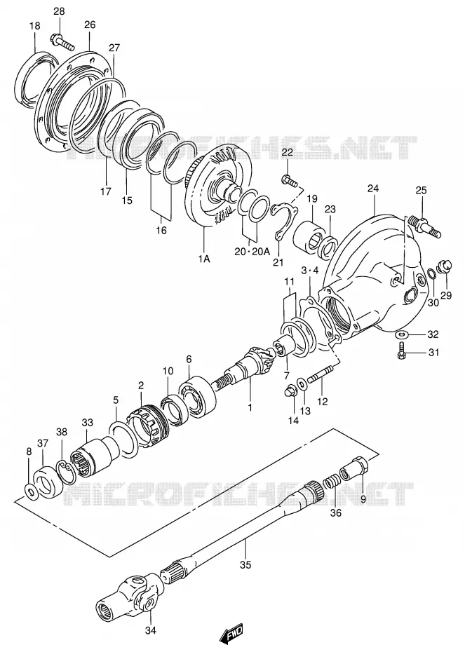 DRIVESHAFT Suzuki MOTO 600 INTRUDER 1996  VS600GLUT(E2)