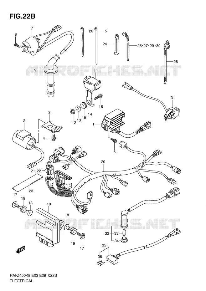 ELECTRICAL (RM-Z450L1) Suzuki MOTO 450 RM-Z 2010  RM-Z450L0(E3/E28)