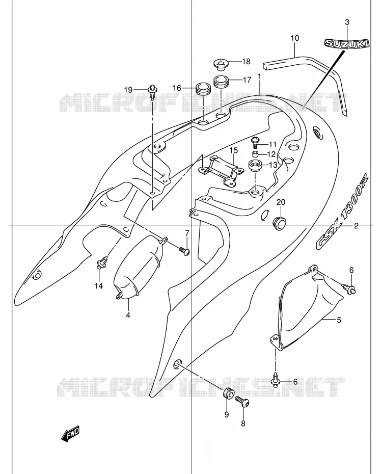 FAIRING (MODEL K2) Suzuki MOTO 1300 HAYABUSA 2000  GSX1300RU2Y(E2)