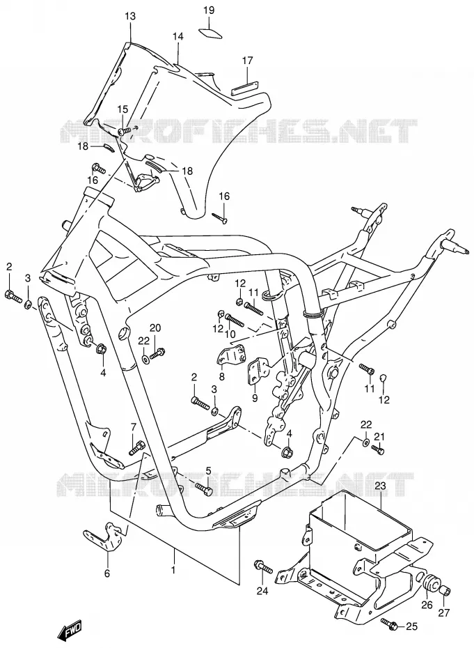 FRAME Suzuki MOTO 600 INTRUDER 1996  VS600GLFT(E2)