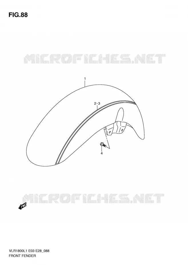 FRONT FENDER (VLR1800TL1 E3) Suzuki MOTO 1800 BOULEVARD 2011  VLR1800TL1(E3/E28)