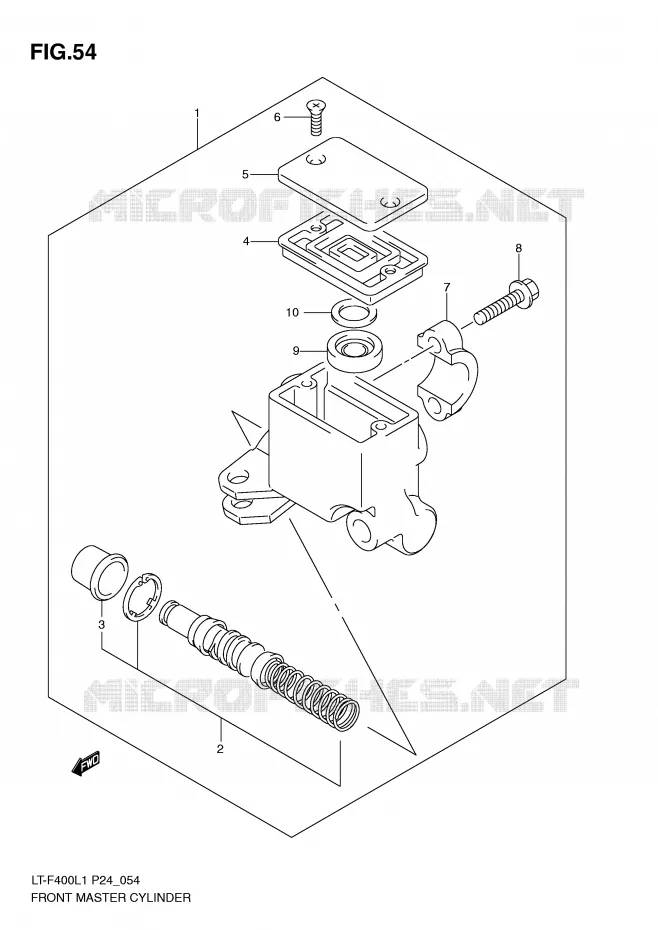 FRONT MASTER CYLINDER Suzuki QUAD 400 KINGQUAD 2011  LT-F400L1(P24)