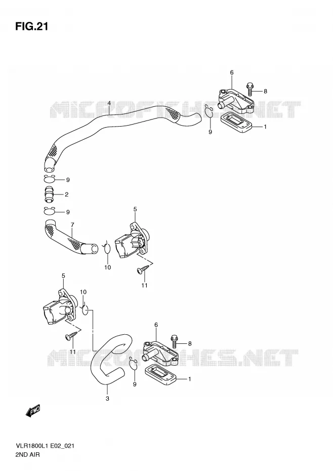 FUEL EVAP SYSTEM Suzuki MOTO 1800 INTRUDER 2011  VLR1800L1(E2)