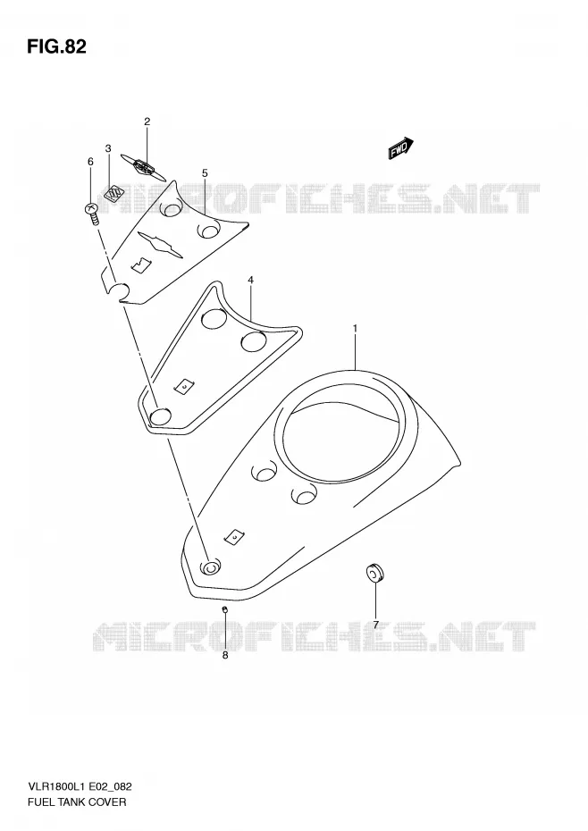 FUEL TANK COVER (VLR1800TL1 E2) Suzuki MOTO 1800 INTRUDER 2011  VLR1800L1(E2)
