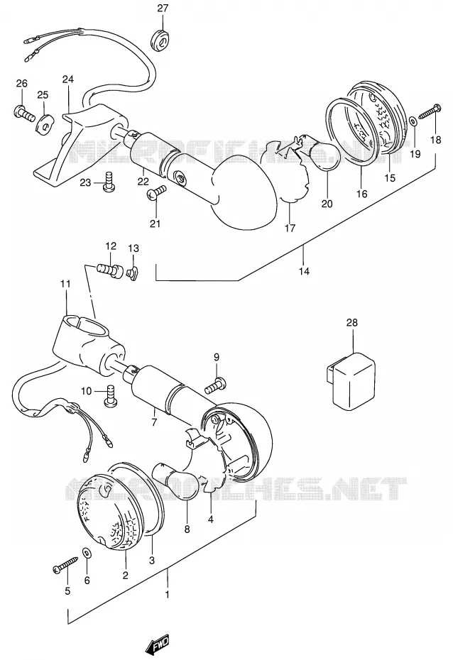 INDICATORS (MODEL S) Suzuki MOTO 600 INTRUDER 1996  VS600GLFT(E2)