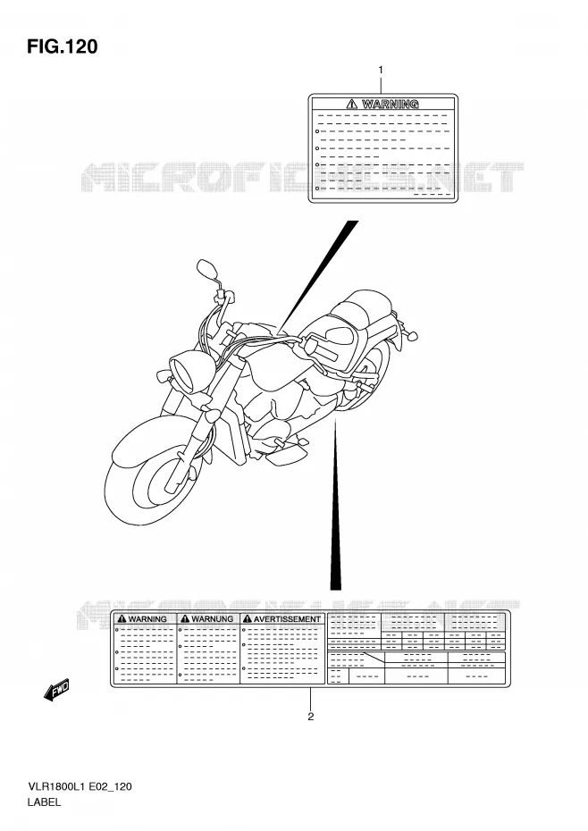 LABEL (VLR1800L1 E24) Suzuki MOTO 1800 INTRUDER 2011  VLR1800UFL1(E2)