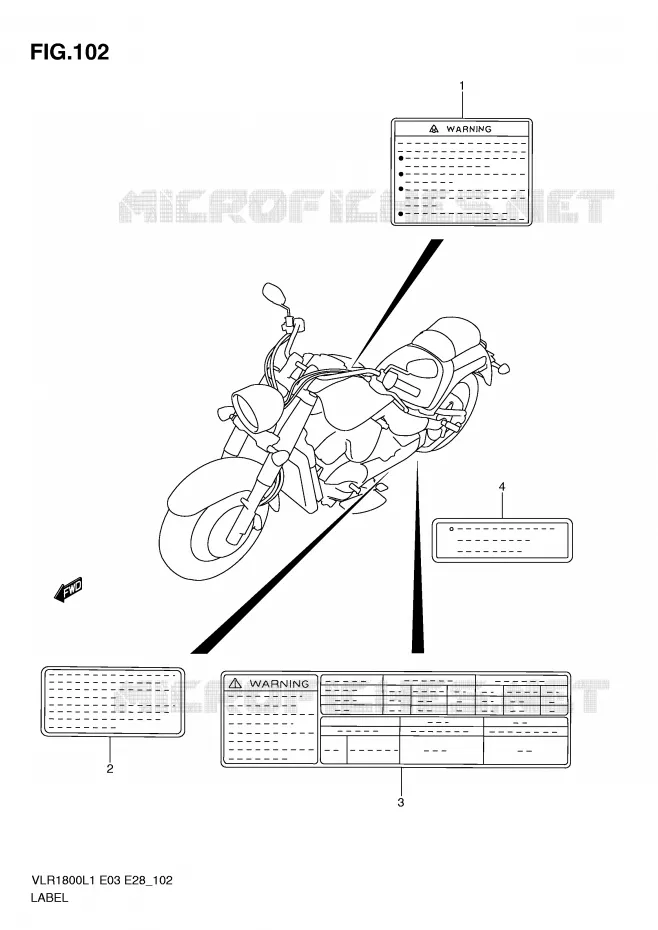 LABEL (VLR1800TL1 E3) Suzuki MOTO 1800 INTRUDER 2011  VLR1800TL1(E3/E28)