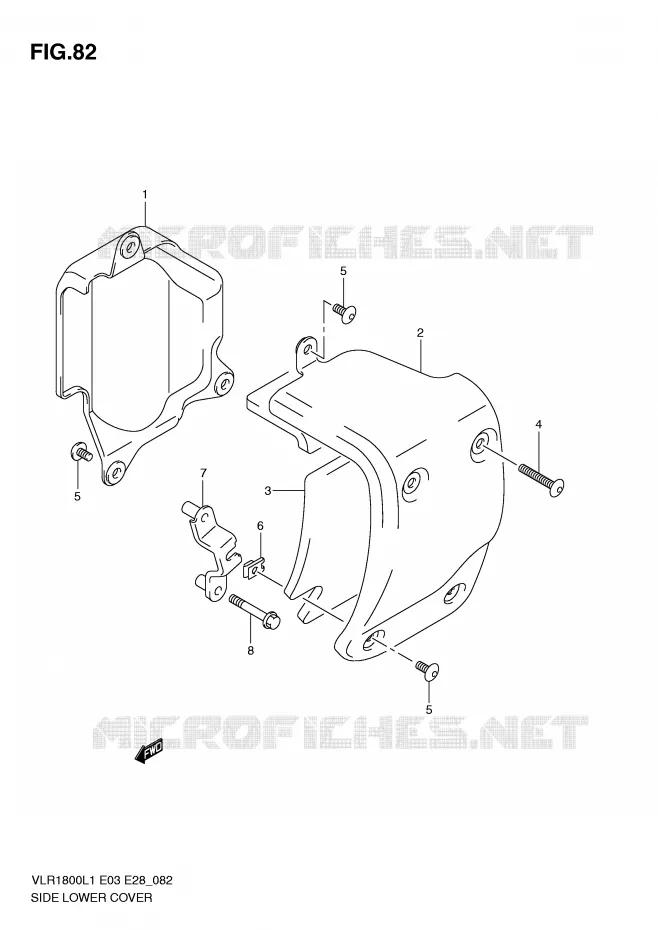 SIDE LOWER COVER Suzuki MOTO 1800 BOULEVARD 2011  VLR1800TL1(E3/E28)