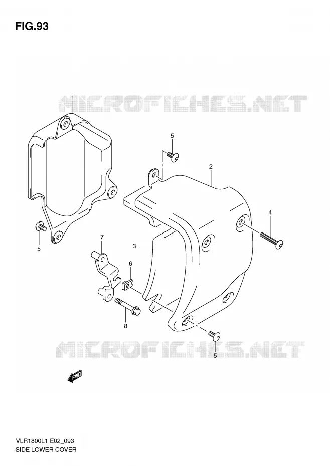 SIDE LOWER COVER Suzuki MOTO 1800 INTRUDER 2011  VLR1800TL1(E2)