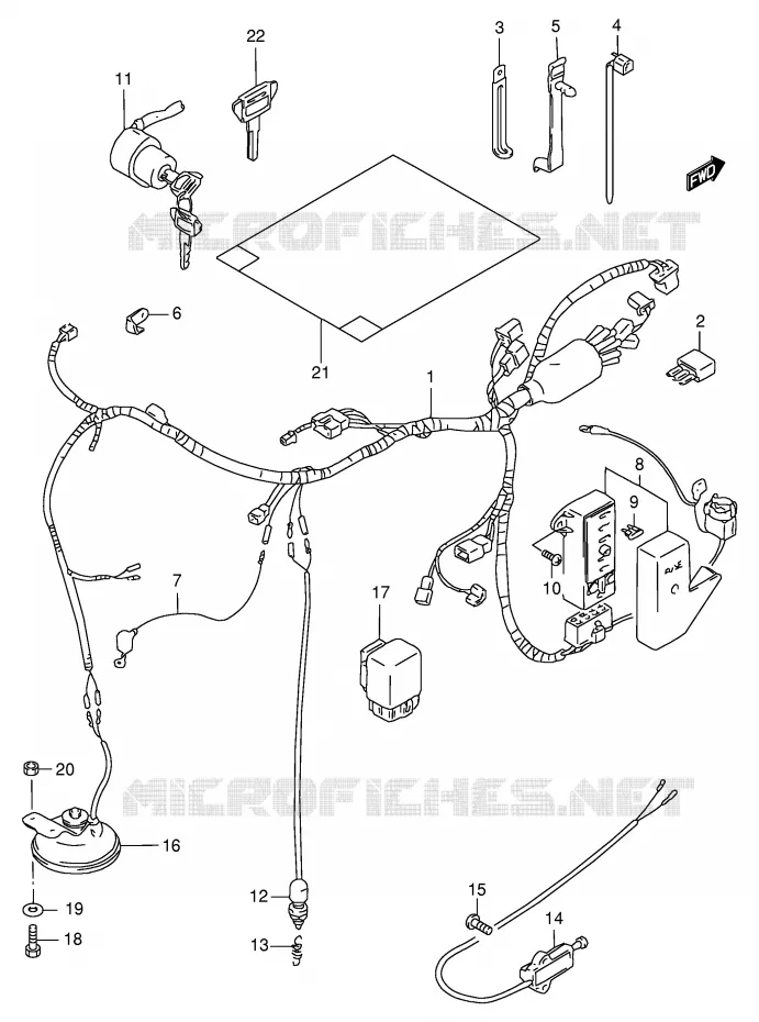 WIRING HARNESS (MODEL S) Suzuki MOTO 600 INTRUDER 1995  VS600GLS(E2)