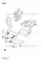 FRONT BUMPER   HEADLIGHT HOUSING for Suzuki KINGQUAD 750 2011