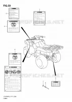 LABEL (LT A750XL1 P17) for Suzuki KINGQUAD 750 2011
