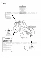 LABEL (LT A750XL1 P24) for Suzuki KINGQUAD 750 2011