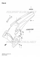 REAR FENDER (RMX450ZL1 E28) for Suzuki RMX-Z 450 2011