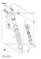 REAR SHOCK ABSORBER (RM 250L1 E28) for Suzuki RM-Z 250 2011