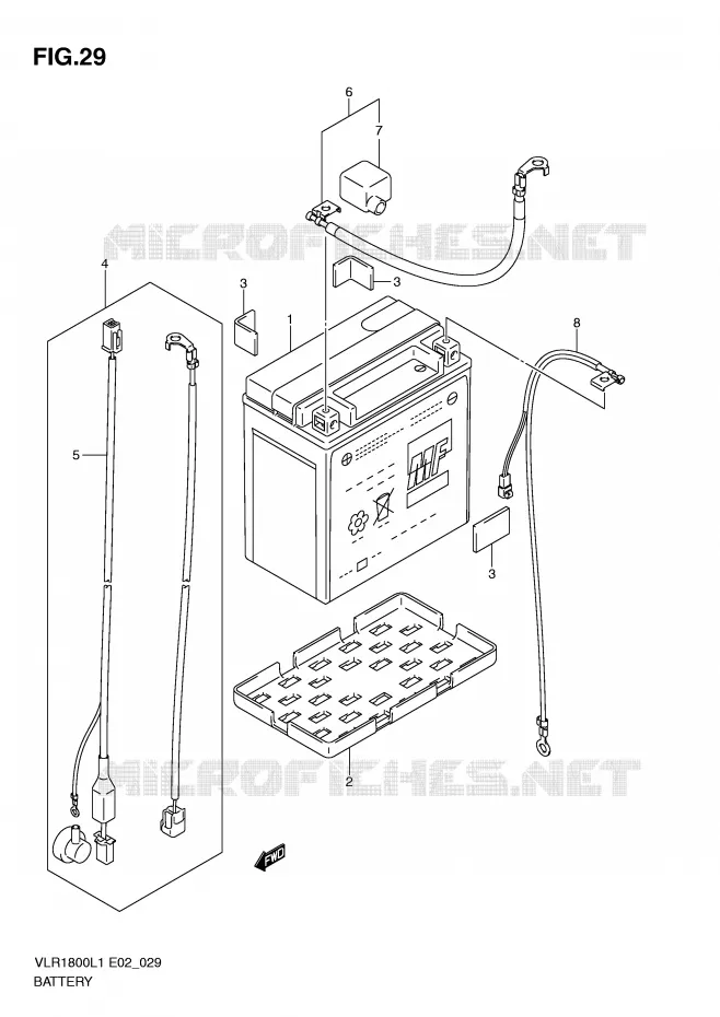 BATTERY Suzuki MOTO 1800 INTRUDER 2011  VLR1800UFL1(E2)