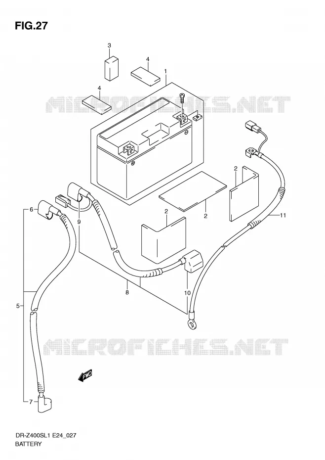 BATTERY Suzuki MOTO 400 DR-Z 2011  DR-Z400SL1(E24)