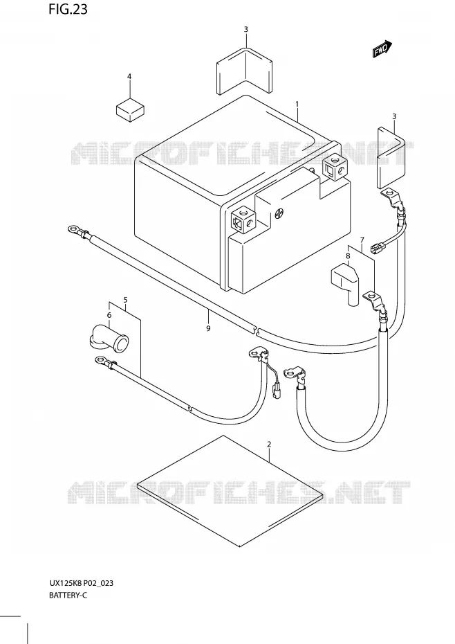 BATTERY Suzuki SCOOTER 125 SIXTEEN 2010  UX125L0(P02)