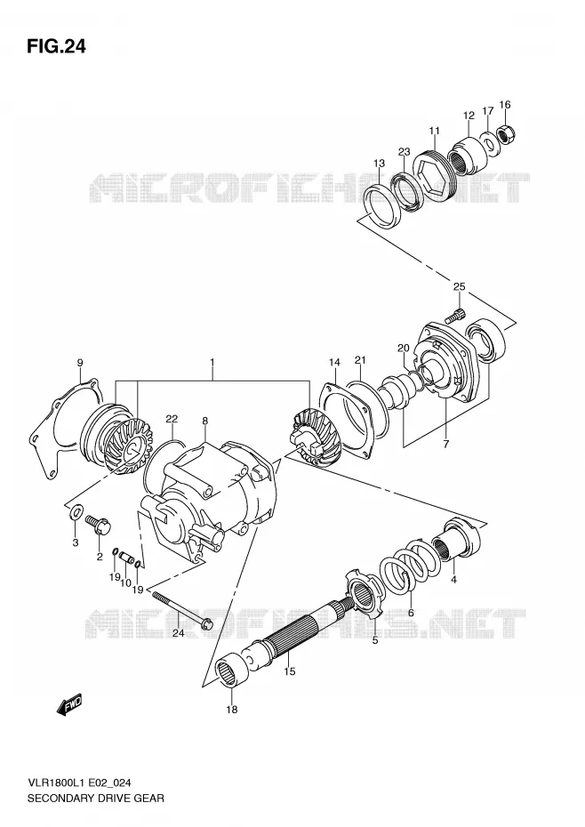DRIVESHAFT Suzuki MOTO 1800 INTRUDER 2011  VLR1800L1(E2)