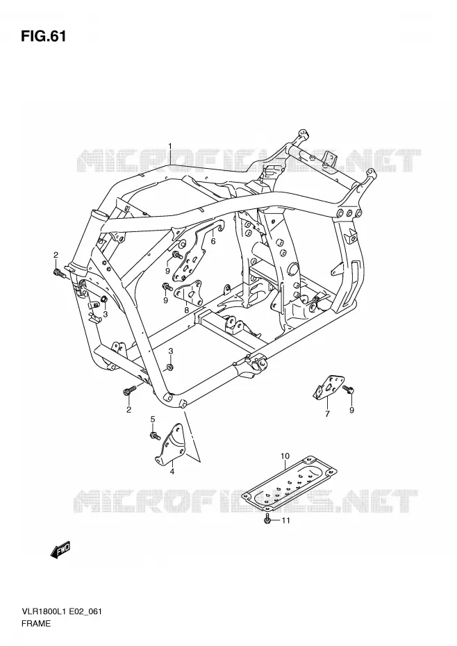 FRAME Suzuki MOTO 1800 INTRUDER 2011  VLR1800L1(E2)