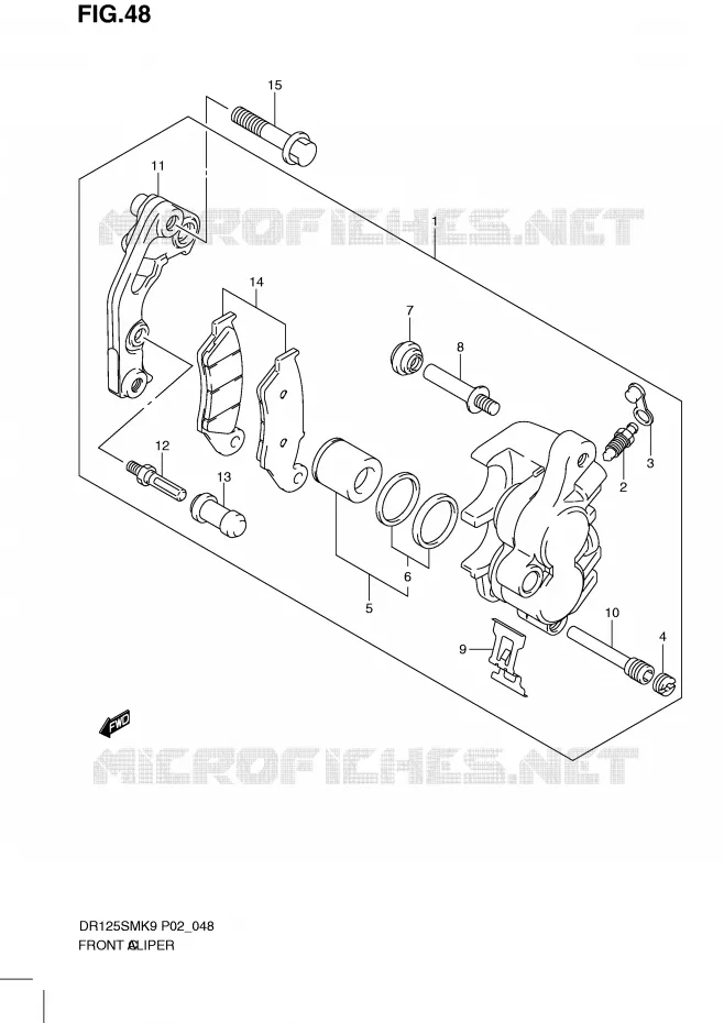 FRONT CALIPER Suzuki MOTO 125 DR 2010  DR125SML0