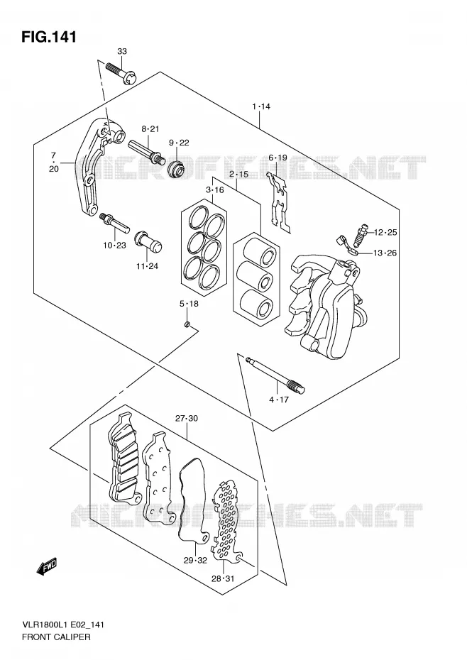 FRONT CALIPER Suzuki MOTO 1800 INTRUDER 2011  VLR1800L1(E2)