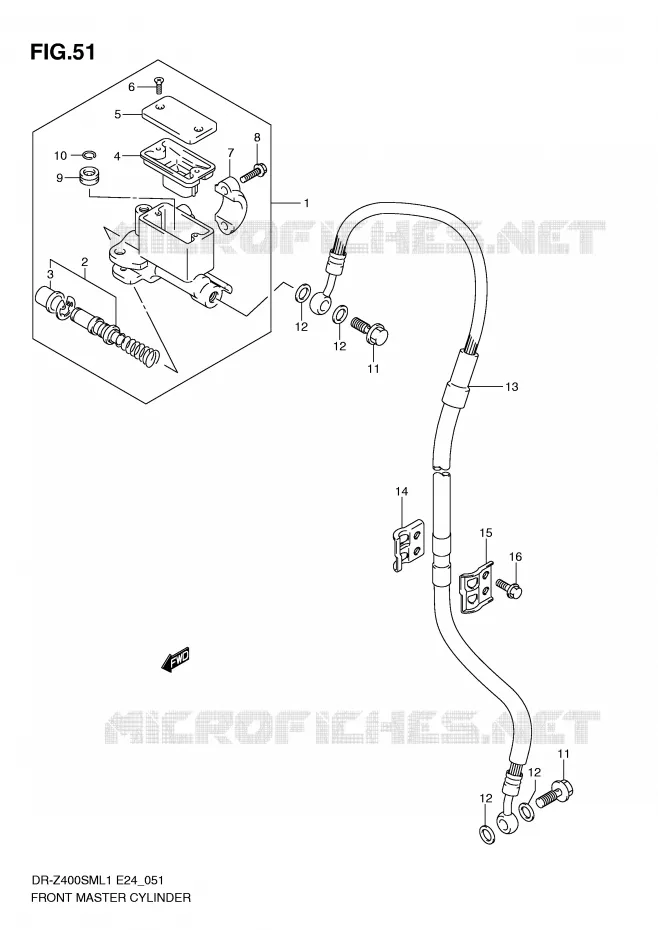 FRONT MASTER CYLINDER Suzuki MOTO 400 DR-Z 2011  DR-Z400SML1(E24)
