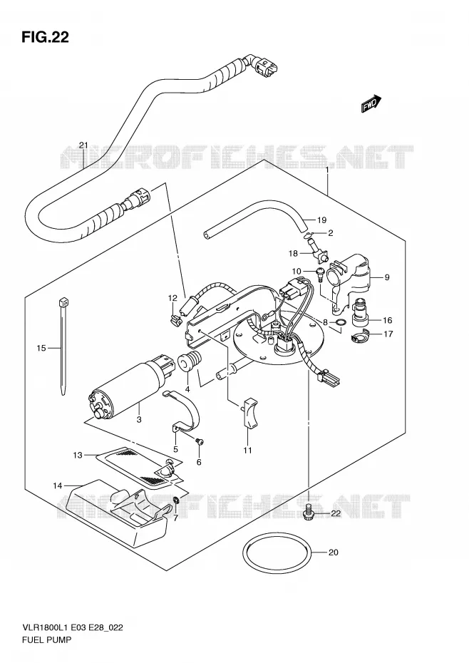 FUEL PUMP Suzuki MOTO 1800 BOULEVARD 2011  VLR1800TL1(E3/E28)