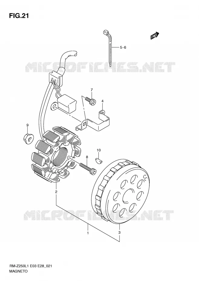 IGNITION Suzuki MOTO 250 RM-Z 2011  RM-Z250L1(E3/E28)