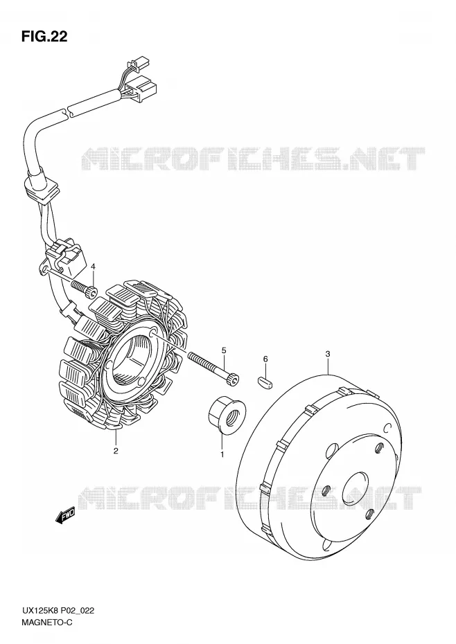 IGNITION Suzuki SCOOTER 125 SIXTEEN 2010  UX125L0(P02)