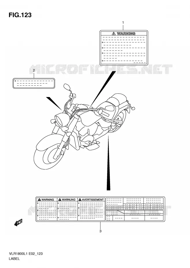 LABEL (VLR1800TL1 E24) Suzuki MOTO 1800 INTRUDER 2011  VLR1800L1(E2)