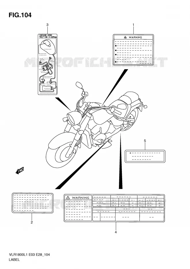 LABEL (VLR1800TL1 E33) Suzuki MOTO 1800 INTRUDER 2011  VLR1800L1(E3/E28)