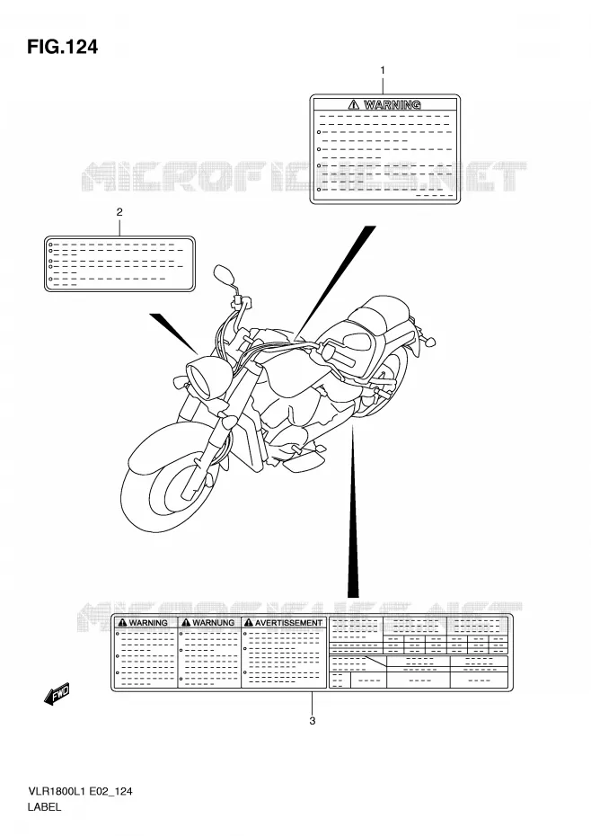 LABEL (VLR1800UFL1 E19) Suzuki MOTO 1800 INTRUDER 2011  VLR1800TL1(E2)