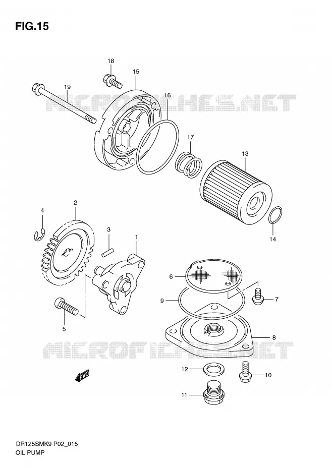 OIL PUMP Suzuki MOTO 125 DR 2010  DR125SML0