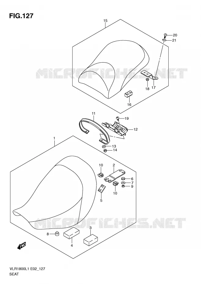 SEAT (VLR1800L1 E24) Suzuki MOTO 1800 INTRUDER 2011  VLR1800TL1(E2)