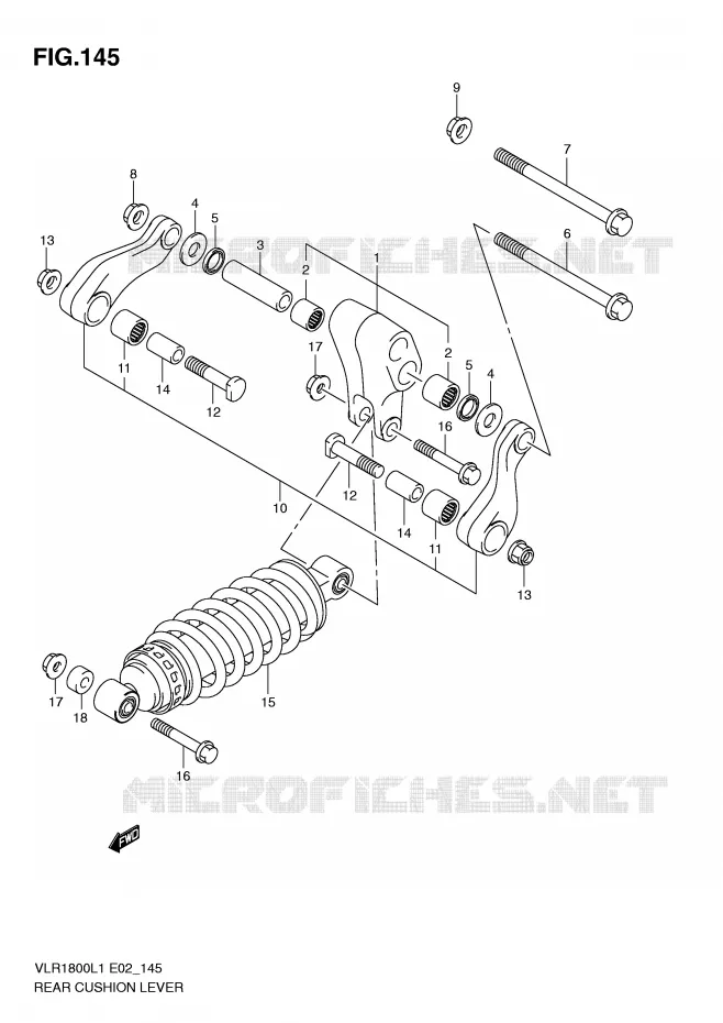SHOCK ABSORBER LINKAGE Suzuki MOTO 1800 INTRUDER 2011  VLR1800L1(E2)
