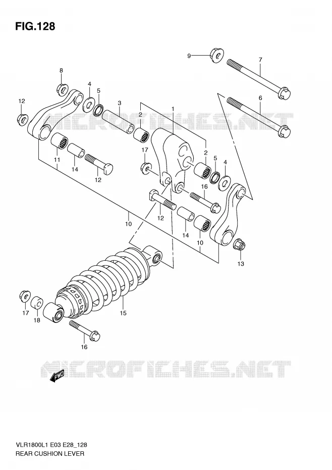 SHOCK ABSORBER LINKAGE (VLR1800TL1 E33) Suzuki MOTO 1800 BOULEVARD 2011  VLR1800TL1(E3/E28)