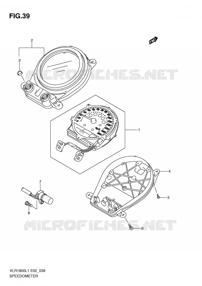 SPEEDOMETER (VLR1800L1 E24) Suzuki MOTO 1800 INTRUDER 2011  VLR1800L1(E2)