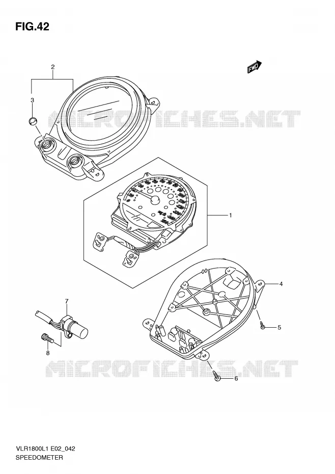 SPEEDOMETER (VLR1800TL1 E24) Suzuki MOTO 1800 INTRUDER 2011  VLR1800L1(E2)
