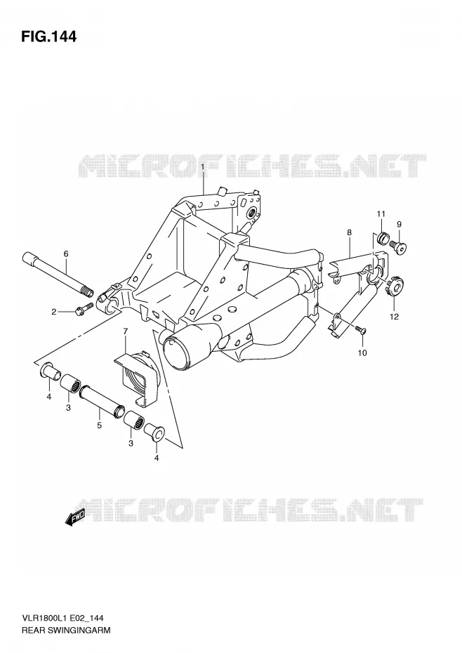 SWINGARM Suzuki MOTO 1800 INTRUDER 2011  VLR1800L1(E2)