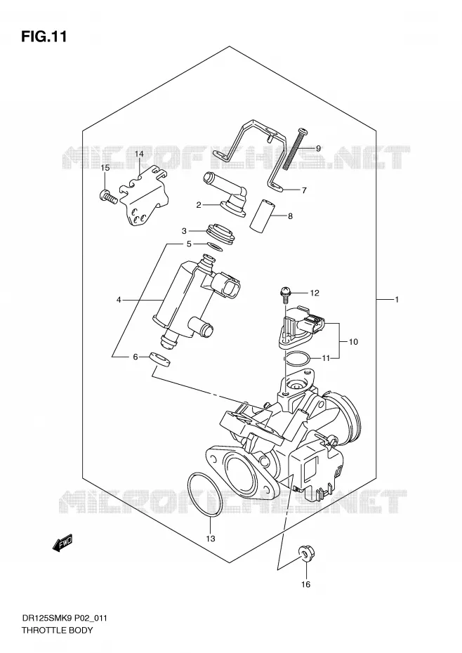 THROTTLE BODY Suzuki MOTO 125 DR 2010  DR125SML0