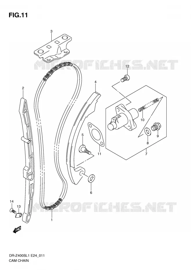 TIMING Suzuki MOTO 400 DR-Z 2011  DR-Z400SL1(E24)