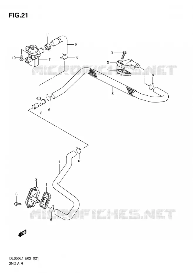 ANTI POLLUTION SYSTEM Suzuki MOTO 650 V-STROM 2011  DL650AL1(E2)