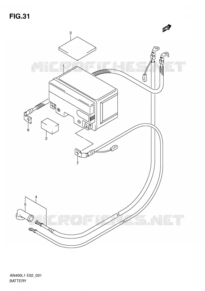 BATTERY (AN400L1 E2) Suzuki SCOOTER 400 BURGMAN 2011  AN400AL1(E2)