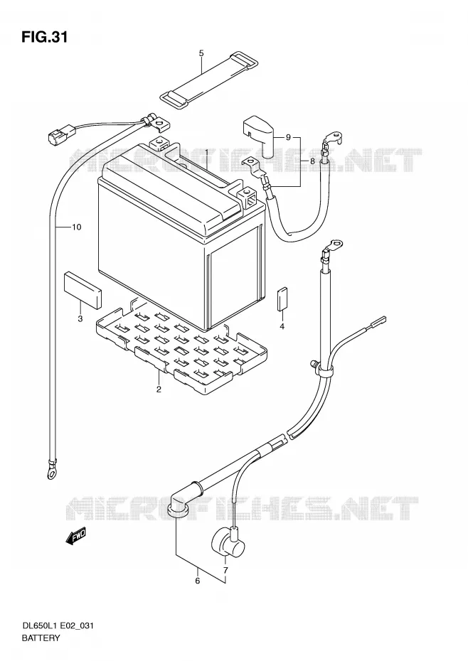 BATTERY (DL650AL1 E19) Suzuki MOTO 650 V-STROM 2011  DL650L1(E2)