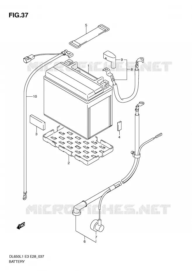 BATTERY (DL650L1 E3) Suzuki MOTO 650 V-STROM 2011  DL650AL1(E3)